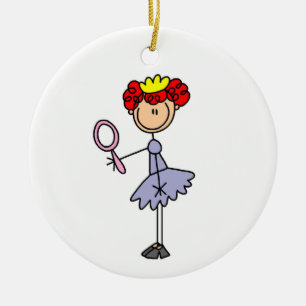 Red Haired Princess Ceramic Ornament
