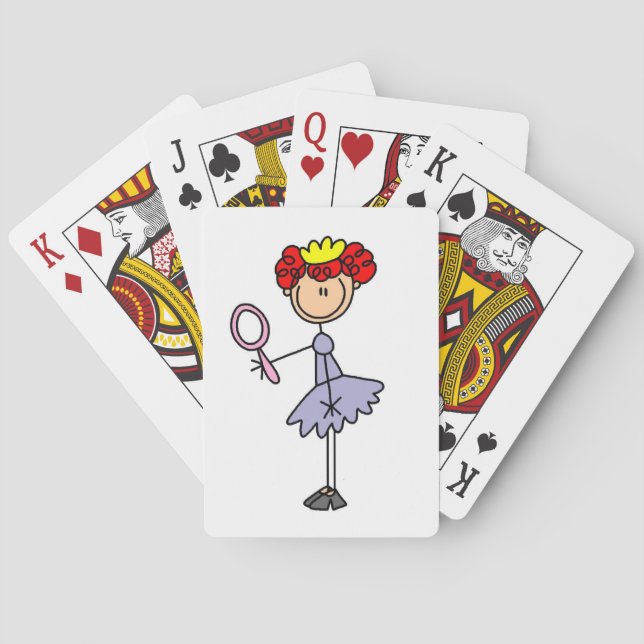 Red Haired Princess Playing Cards (Back)