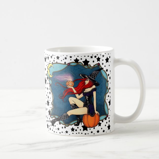 Red-haired Witch Halloween Coffee Mug (Right)