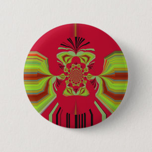 Red Hakuna Matata pattern 2 Inch Round Button