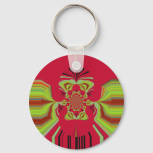 Red Hakuna Matata pattern Keychain