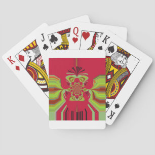 Red Hakuna Matata pattern Playing Cards