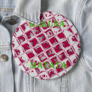 Red Hakuna Matata Style 6 Inch Round Button