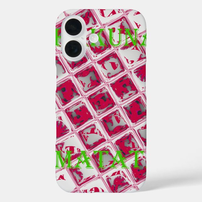 Red Hakuna Matata Style Case-Mate iPhone Case (Back)