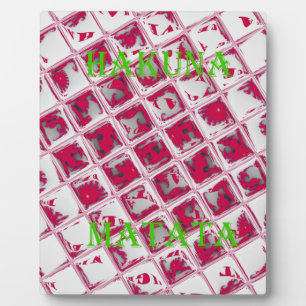 Red Hakuna Matata Style Plaque