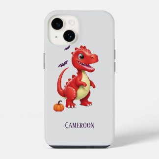 Red Halloween dinosaur iPhone 14 Case