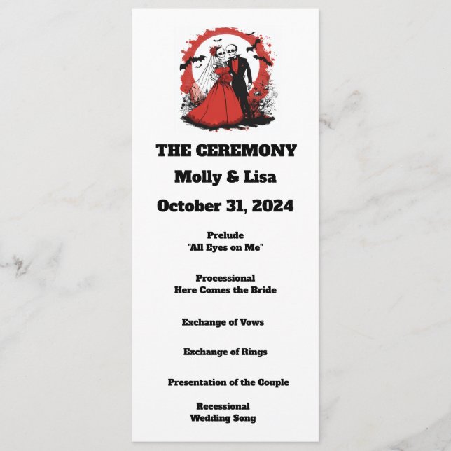 Red Halloween Program (Front)