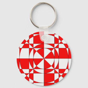 red halo art keychain