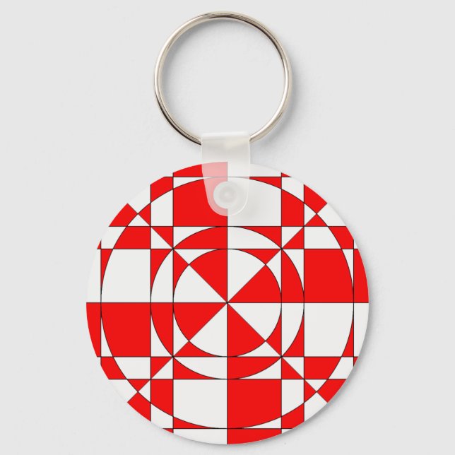 red halo art keychain (Front)