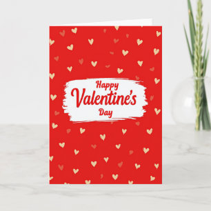 Red Hand Drawn Valentines Day Card