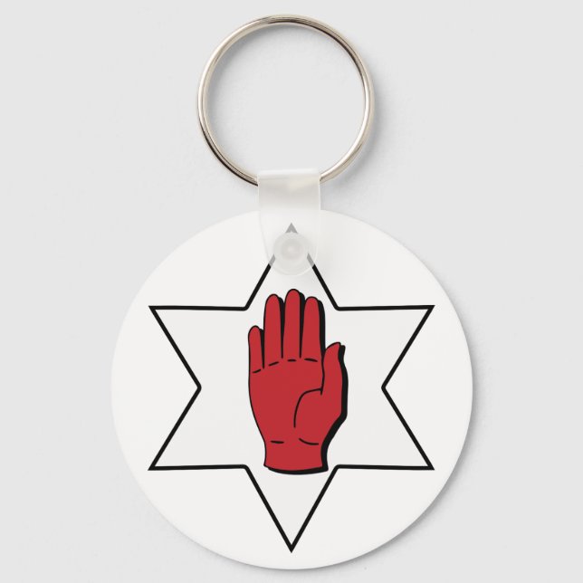 Red Hand Of Ulster Keychain (Front)