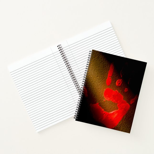 Red Hand Print  Notebook (Inside)