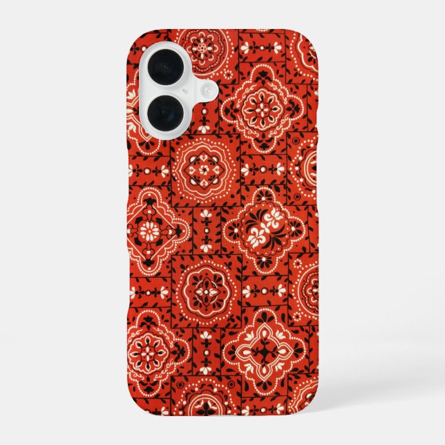 Red Handkerchief iPhone 16 Case (Back)