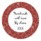 Red  'Handmade by' Christmas stickers