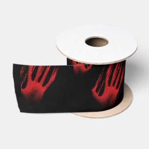 Red Hands Satin Ribbon