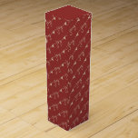 Red Handwritten Joy Hearts Christmas Wine Box<br><div class="desc">Classic gold handwritten Joy with hearts against a festive red background is all you need to welcome with gifts this holiday season.</div>