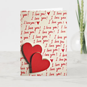 Red Handwritten Valentines Love Card