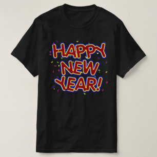 Red 'Happy New Year' New Year's T-Shirt