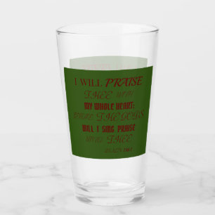  RED HAPPY THANKSGIVING CHANT PSALMS 138:1  GLASS