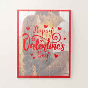 Red Happy Valentine’s Day Jigsaw Puzzle
