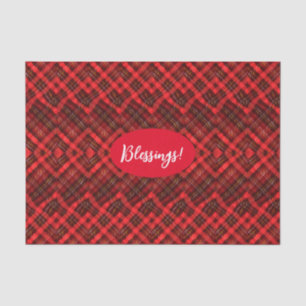 Red Happy xmas luxe background Tissue Paper