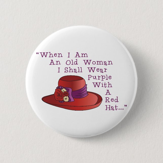 Red Hat 2 Inch Round Button (Front)