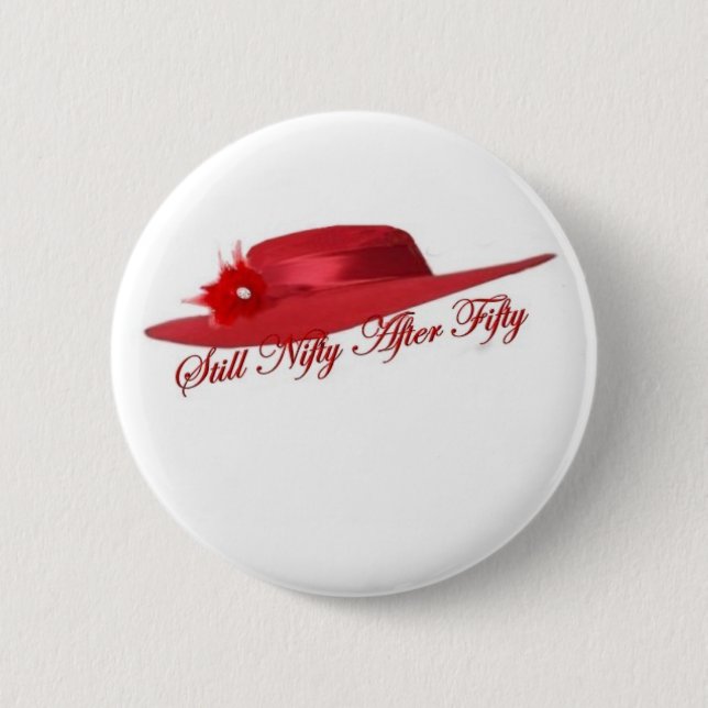 red hat 2 inch round button (Front)