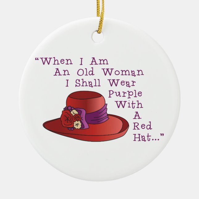 Red Hat Ceramic Ornament (Front)