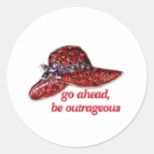 red hat classic round sticker