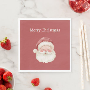 Red Hat Santa Christmas Napkin