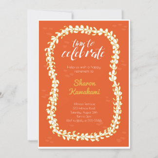 Red Hawaii Party Invitation