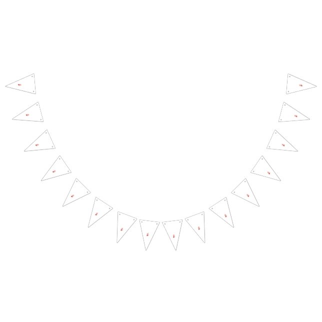 Red Hawaiian hibiscus with detailed petals and sta Bunting Flags (All)