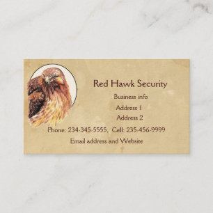 Red Hawk Custom Business Bird of Prey Card