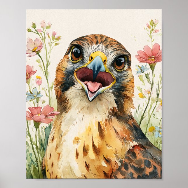 Red Hawk Vintage Poster (Front)