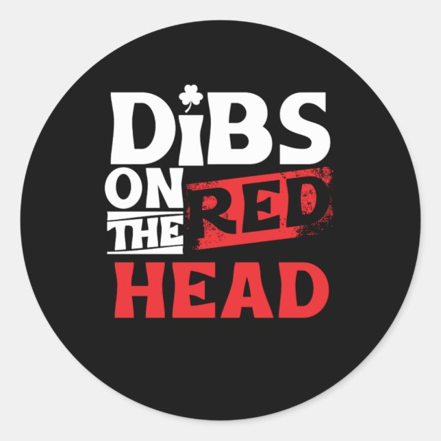 Red Head Red Hair Redhead Ginger Redheads Gift Classic Round Sticker (Front)