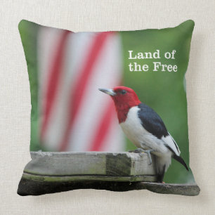 Red-headed Woodpecker 2 Throw Pillow