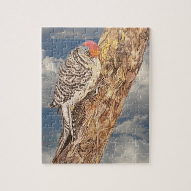 Red Headed Woodpecker  Jigsaw Puzzle (Vertical)