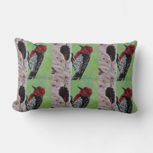 Red Headed Woodpecker Pillow