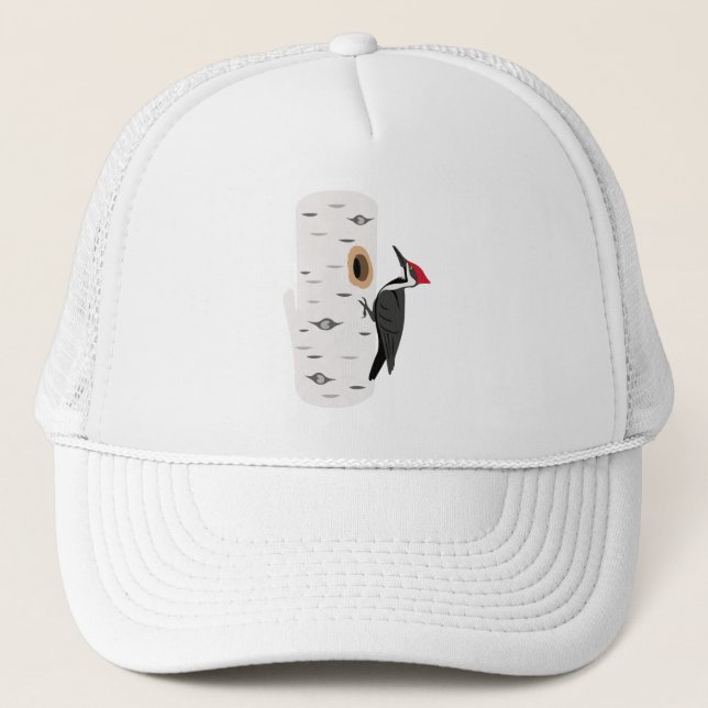 Red Headed Woodpecker Trucker Hat (Front)