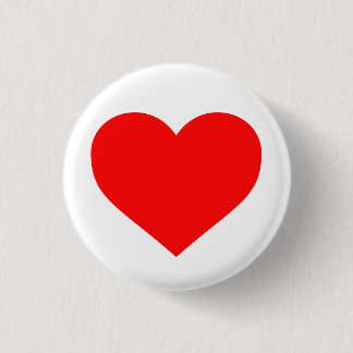 "RED HEART" 1 INCH ROUND BUTTON