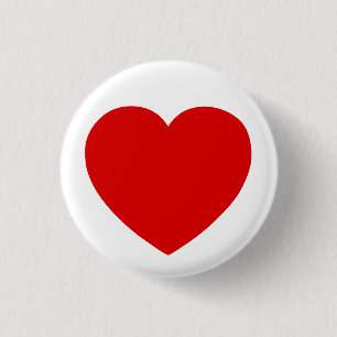 Red Heart 1 Inch Round Button