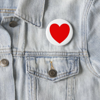 Red Heart 2 Inch Round Button