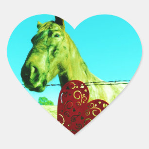 Red Heart and  Horse Heart Sticker