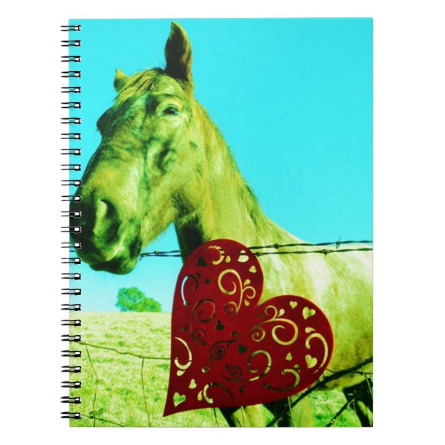 Red Heart and  Horse Notebook (Front)