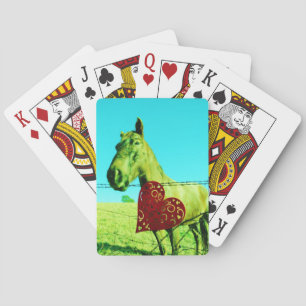 Red Heart and  Horse Playing Cards