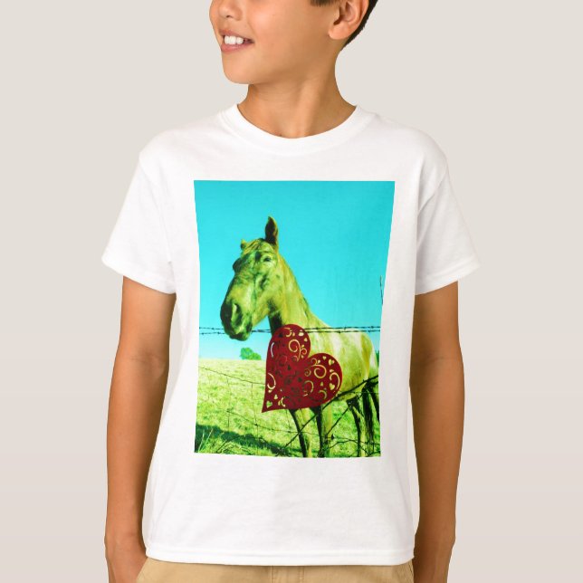 Red Heart and  Horse T-Shirt (Front)