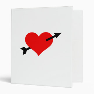 Red heart arrow binder