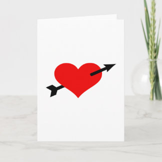 Red heart arrow card