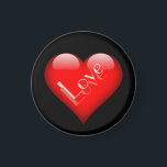 Red Heart Attractive Parisian Love Wedding Magnet<br><div class="desc">You can easily change the fonts and colours. You can also add your logo and the background image as you like.</div>