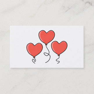 Red Heart Balloons. Business Card